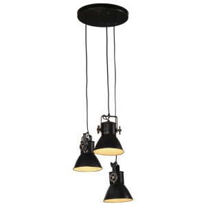 vidaXL Hanglamp 25 W E27 30x30x100 cm zwart