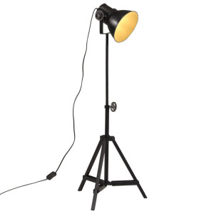 vidaXL Vloerlamp 25 W E27 35x35x65/95 cm zwart