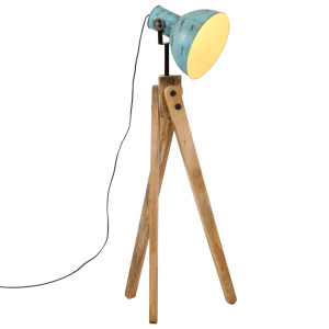 vidaXL Vloerlamp 25 W E27 45x45x120 cm verweerd blauw