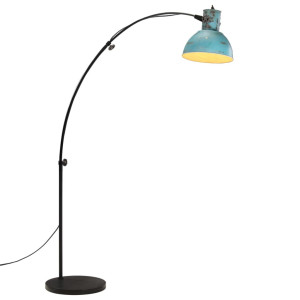 vidaXL Vloerlamp 25 W E27 150 cm verweerd blauw