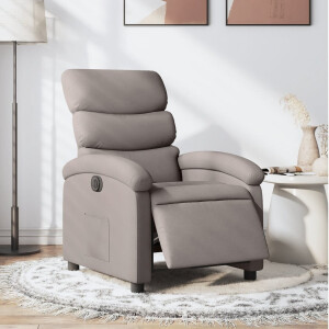 vidaXL Fauteuil verstelbaar elektrisch stof taupe