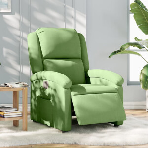 vidaXL Fauteuil elektrisch verstelbaar fluweel lichtgroen