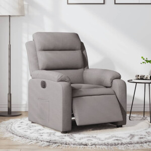 vidaXL Fauteuil verstelbaar elektrisch stof taupe