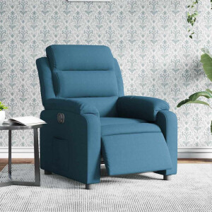 vidaXL Fauteuil elektrisch verstelbaar fluweel blauw