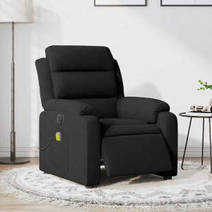 vidaXL Massagestoel elektrisch verstelbaar fluweel zwart