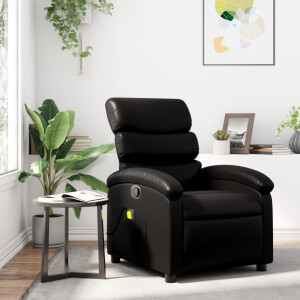 vidaXL Massagestoel van zwart kunstleer