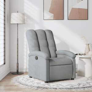 vidaXL Relaxfauteuil lichtgrijze stof