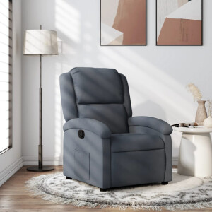 vidaXL Relaxfauteuil Donkergrijs Fluweel