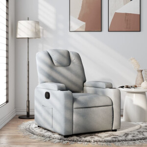 vidaXL Relaxfauteuil lichtgrijze stof