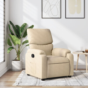 vidaXL Relaxfauteuil Crème Stof