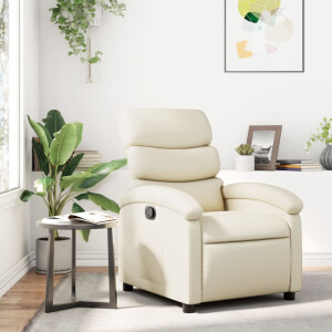 vidaXL Relaxfauteuil Crème Kunstleer