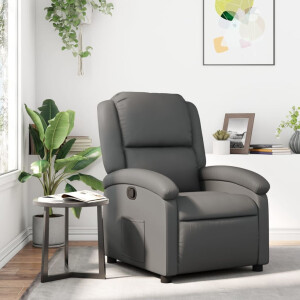 vidaXL Relaxfauteuil grijs kunstleer