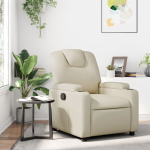 vidaXL Relaxfauteuil Crème Kunstleer