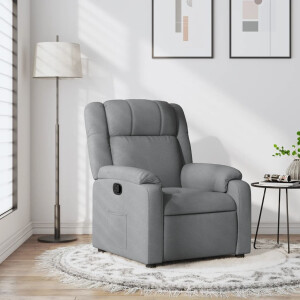 vidaXL Relaxfauteuil lichtgrijze stof
