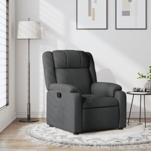 vidaXL Relaxfauteuil donkergrijze stof