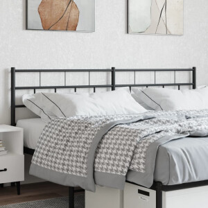 vidaXL Hoofdbord 160 cm metaal zwart