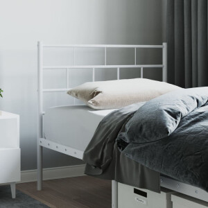 vidaXL Hoofdbord 75 cm metaal wit