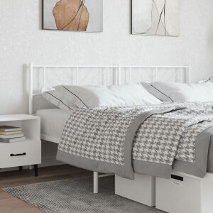 vidaXL Hoofdbord 200 cm metaal wit