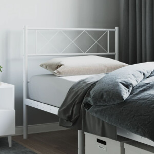 vidaXL Hoofdbord 75 cm metaal wit