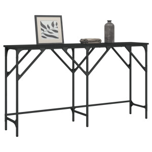 vidaXL Wandtafel 140x29x75 cm bewerkt hout zwart