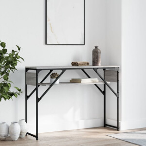 vidaXL Wandtafel met schap 105x30x75 cm bewerkt hout grijs sonoma