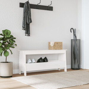 vidaXL Halbankje 100x28x45 cm massief grenenhout wit