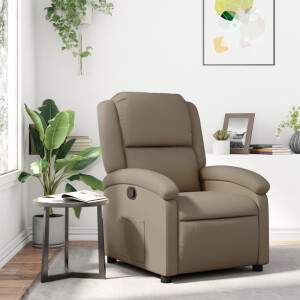 vidaXL Fauteuil verstelbaar kunstleer cappuccinokleurig