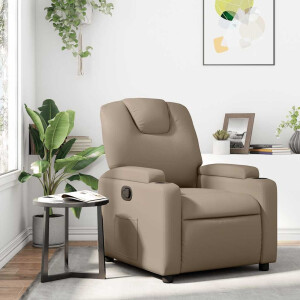 vidaXL Fauteuil verstelbaar kunstleer cappuccinokleurig