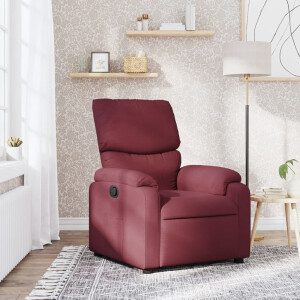 vidaXL Fauteuil verstelbaar stof wijnrood