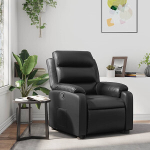vidaXL Fauteuil verstelbaar kunstleer zwart