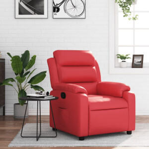 vidaXL Fauteuil verstelbaar kunstleer rood