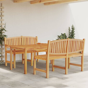 vidaXL 3-delige Tuinset massief teakhout