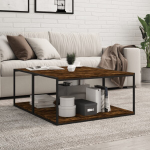 vidaXL Wandschappen 4 st 80x50x1,5 cm bewerkt hout gerookt eikenkleur