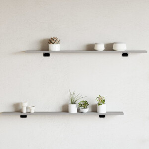 vidaXL Wandschappen 4 st 100x10x1,5 cm bewerkt hout grijs sonoma eiken