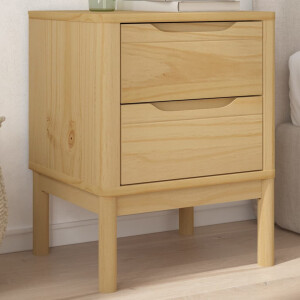 vidaXL Nachtkastje FLORO 45x39x57 cm massief grenenhout wasbruin