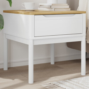 vidaXL Lamptafel FLORO 55x55x54 cm massief grenenhout wit