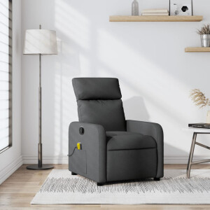 vidaXL Massagestoel Donkergrijze Stof