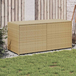 vidaXL Tuinbox 283 L poly rattan gemengd beige