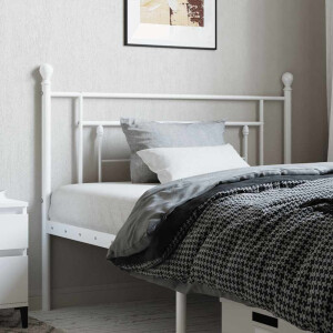 vidaXL Vervangend hoofdbord 107 cm metaal wit