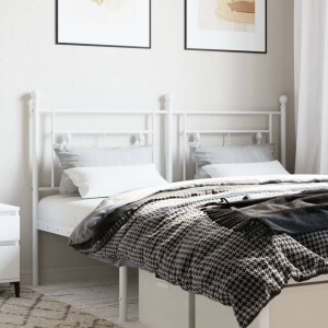 vidaXL Hoofdbord 160 cm metaal wit