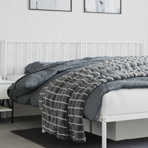 vidaXL Hoofdbord 200 cm metaal wit