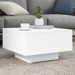 vidaXL Salontafel 55x55x31 cm bewerkt hout wit