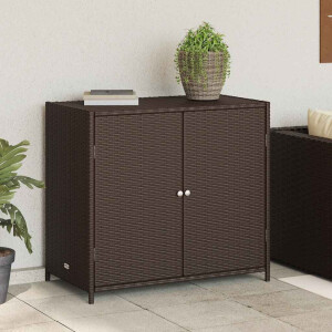 vidaXL Tuinkast 83x45x76 cm poly rattan bruin