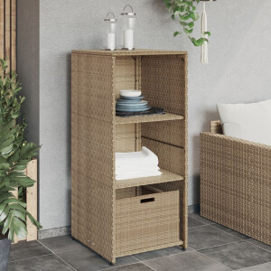 vidaXL Tuinkast 50x55x115 cm poly rattan beige