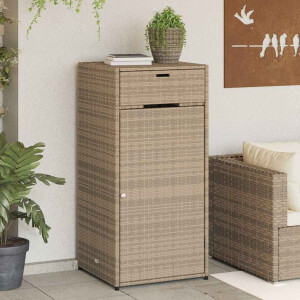 vidaXL Tuinkast 55x55x111 cm poly rattan beige
