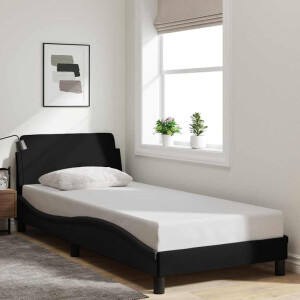 vidaXL Bedframe met hoofdeinde "Dover" 80x200 cm stof zwart