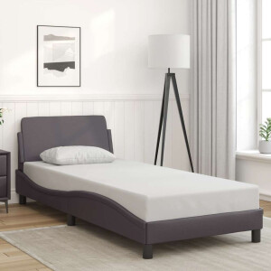 vidaXL Bedframe "Dover" kunstleer grijs 80x200 cm