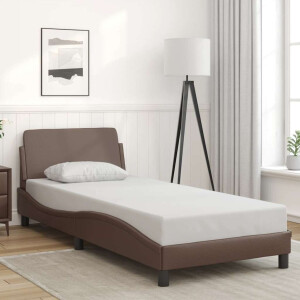 vidaXL Bedframe "Dover" kunstleer bruin 90x200 cm