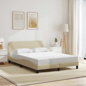 vidaXL Bedframe "Dover" 120x200 cm stof crèmekleurig