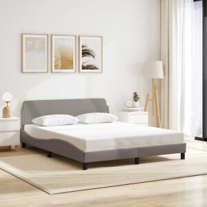vidaXL Bedframe "Dover" stof taupe 160x200 cm